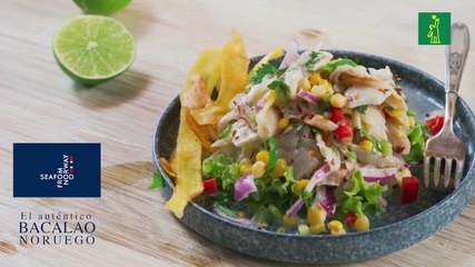 Ceviche de Bacalao noruego con coco
