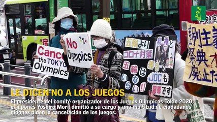 Multitud de personas protestan en Tokio en contra de la celebración de los JJOO