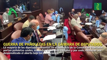 Guerra de pañoletas en la Cámara de Diputados, ganan las azules en contra de las tres causales