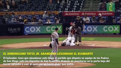 El dominicano Tatis Jr. abandona lesionado el diamante