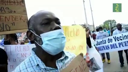 Continúan protestas en Haina contra empresa de baterías contamina con plomo