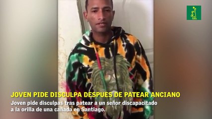 Joven pide disculpas después de patear un anciano.
