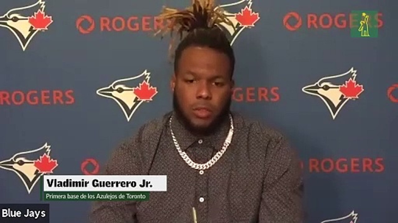 Vladimir Guerrero Jr. trabaja para batear a la banda contraria