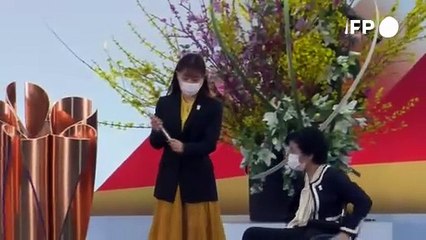 Comenzó el relevo de la llama olímpica de Tokio.