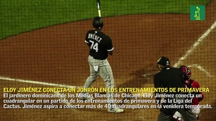 Eloy Jiménez conecta un jonrón en los entrenamientos de primavera