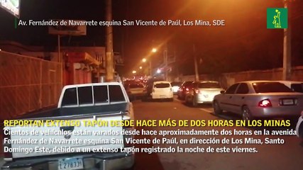 Reportan extenso tapón desde hace más de dos horas en Los Mina