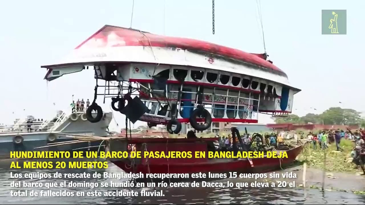 Mueren al menos 20 personas tras el hundimiento de un barco de pasajeros en Bangladesh