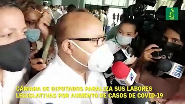Cámara de Diputados paraliza sus labores legislativas por aumento de casos de COVID-19 .