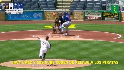 Javy Báez y los Cubs cogen de relajo a los Piratas.
