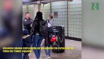 Usuario graba explosión de basurero en estación de tren en Times Square