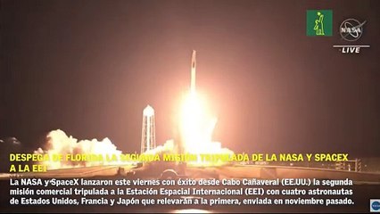 Despega de Florida la segunda misión tripulada de la NASA y SpaceX a la EEI