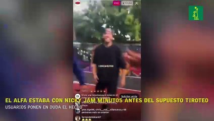 El Alfa estaba con Nicky Jam minutos antes del supuesto tiroteo (usuarios ponen en duda el hecho)