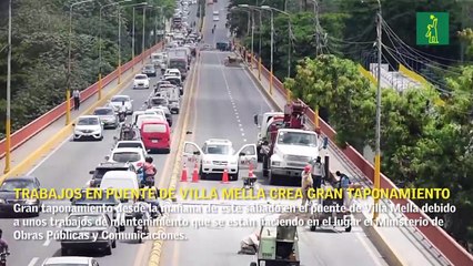 Trabajos en puente de Villa Mella crea gran taponamiento en la zona