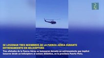 Se lesionan tres miembros de la Fuerza Aérea durante entrenamiento en helicóptero