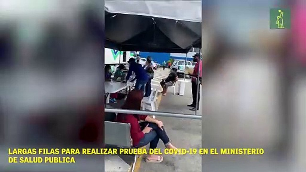 Largas filas para realizar prueba del COVID-19 en el Ministerio de Salud publica