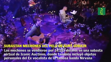 Subastan mechones del pelo de Kurt Cobain.
