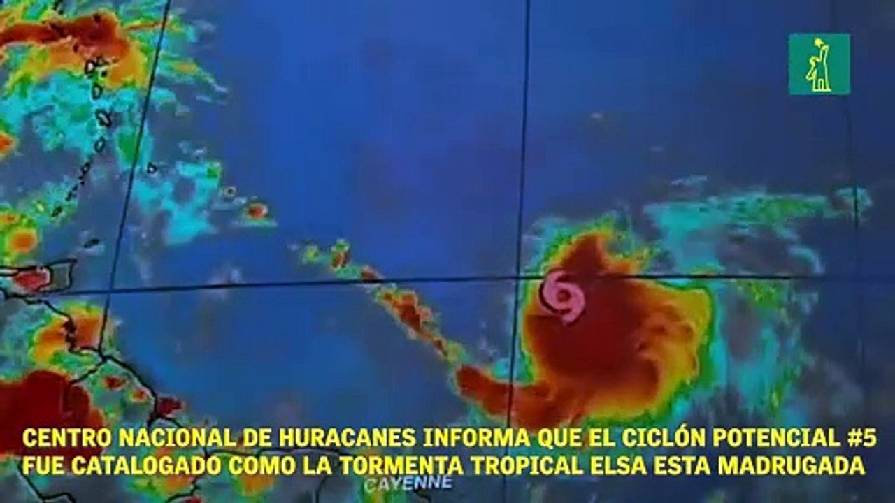 Ciclón Potencial #5  fue catalogado como la tormenta tropical Elsa esta madrugada.