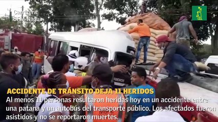 Accidente en carretera San Francisco de Macorís-Nagua deja  11 heridos
