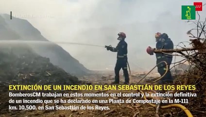 Extinción de un incendio en San Sebastián de los Reyes