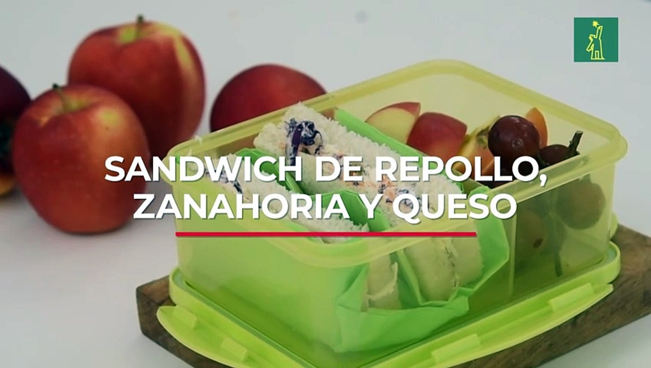 Receta para la merienda escolar: Sandwichitos de queso crema, repollo y zanahoria