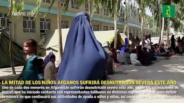 La mitad de los niños afganos sufrirá desnutrición severa este año, según Unicef