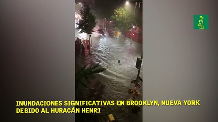 Inundaciones significativas en Brooklyn, Nueva York  debido al huracán Henri