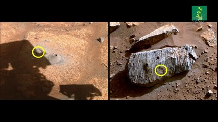 Muestras de roca recogidas en Marte por Perseverance, probablemente de origen volcánico