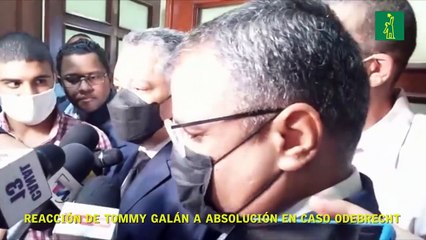 Reacción de Tommy Galán a absolución en caso Odebrecht