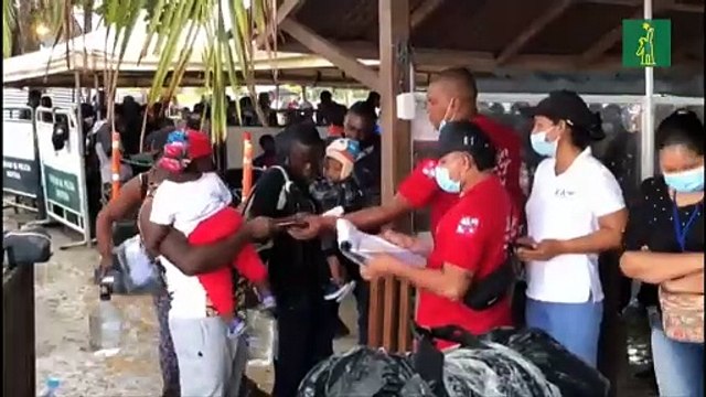 Unos 19.000 migrantes, la mayoría haitianos, varados cerca de frontera entre Colombia y Panamá
