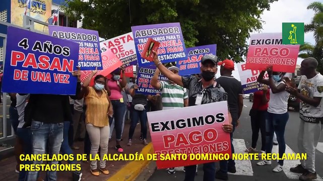 Cancelados de la Alcaldía de Santo Domingo Norte reclaman prestaciones