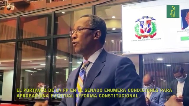 El portavoz de la FP en el Senado enumera condiciones para aprobar una eventual reforma constitucional