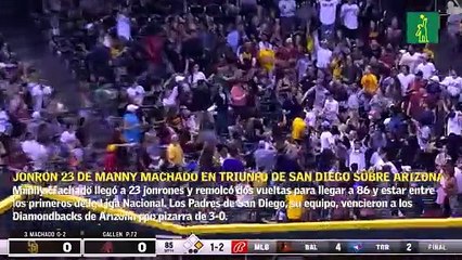 Jonrón 23 de Manny Machado en triunfo de San Diego sobre Arizona