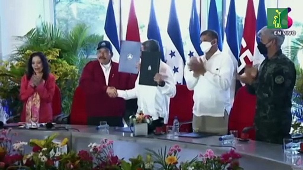 Nicaragua y Honduras firman histórico tratado de límites en el Caribe y el Pacífico