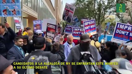 Candidatos a la alcaldía de NY se enfrentan este martes a su último debate