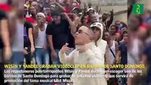 Wisin y Yandel graban videoclip en barrio de Santo Domingo