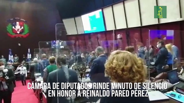 Cámara de Diputados rinde minuto de silencio en honor a Reinaldo Pared Pérez