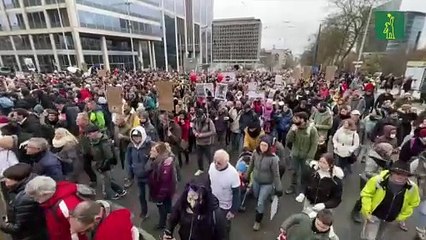 Unas 8.000 personas se manifiestan en Bruselas contra las medidas anticovid