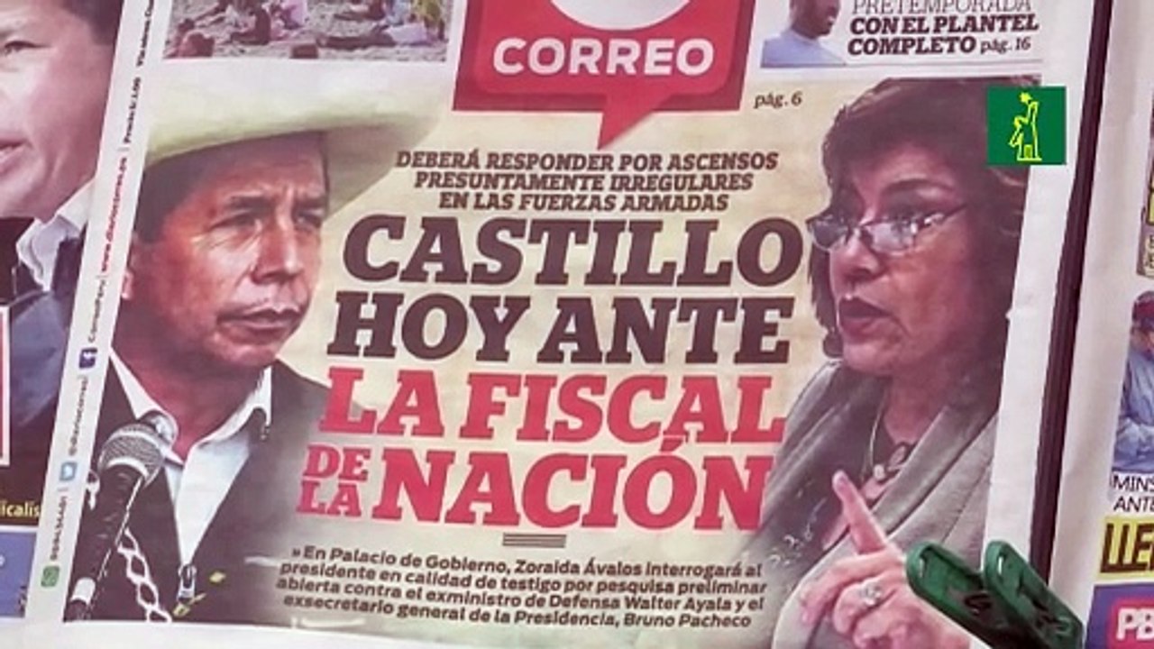 Pedro Castillo es interrogado por Fiscalía de Perú por intromisiones en ascensos militares