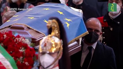 Italia y la UE dan su último adiós a Sassoli en un funeral de Estado en Roma
