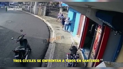 Tres civiles se enfrentan a tiros en sector Bella Vista de Santiago