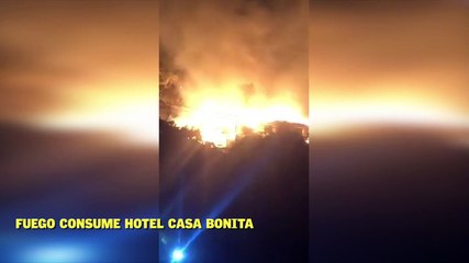 Fuego consume hotel Casa Bonita en Barahona