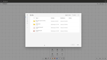 Microsoft Whiteboard Course Section 31 Inserting Files directly from OneDrive