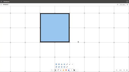 Microsoft Whiteboard Course Section 30 Using Grids as Reference to Shapes
