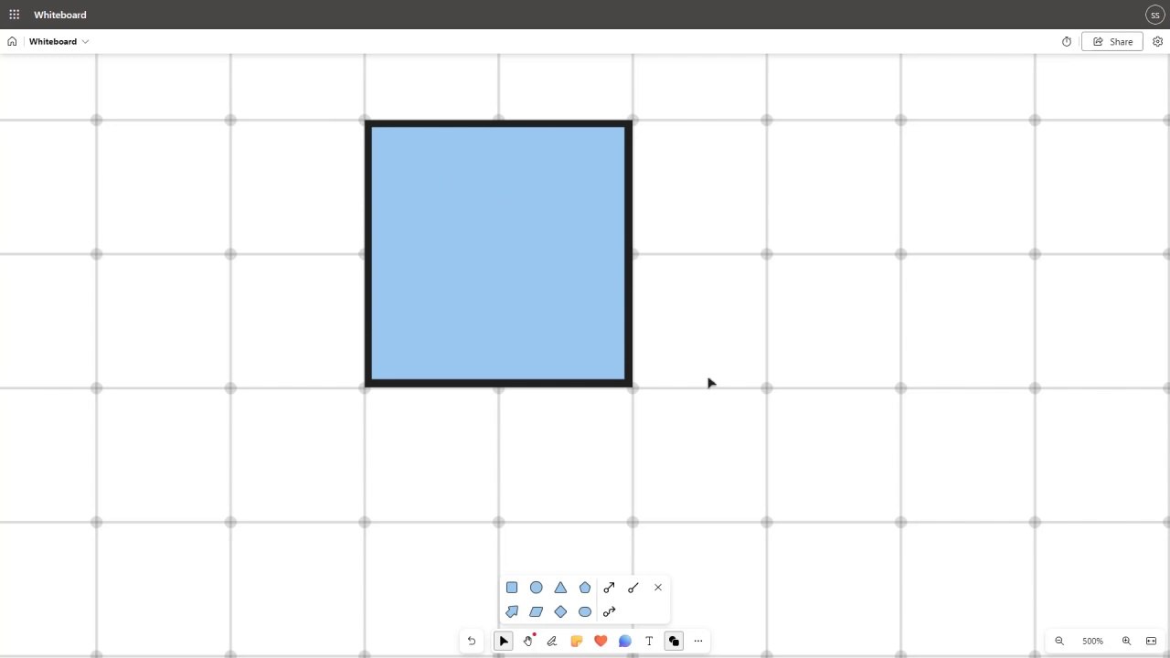 Microsoft Whiteboard Course Section 30 Using Grids as Reference to Shapes