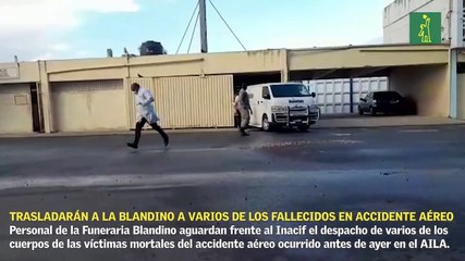 Trasladarán a la Blandino a varios de los fallecidos en accidente aéreo
