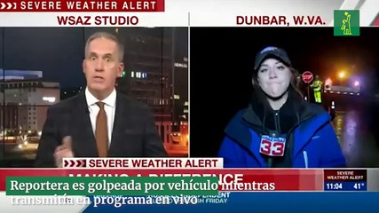Reportera es golpeada por vehículo mientras transmitía en programa en vivo
