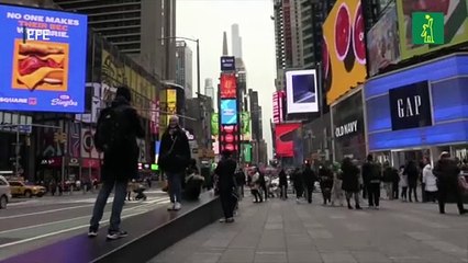 Times Square da toques finales para celebrar la llegada del 2022