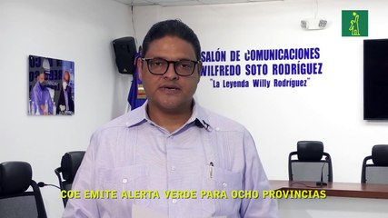 COE emite alerta verde para ocho provincias