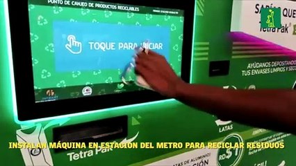 Instalan máquina en estación del Metro para reciclar residuos