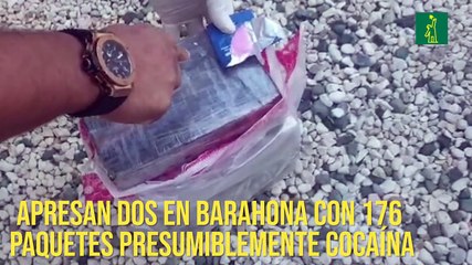 Apresan dos en Barahona con 176 paquetes presumiblemente cocaína